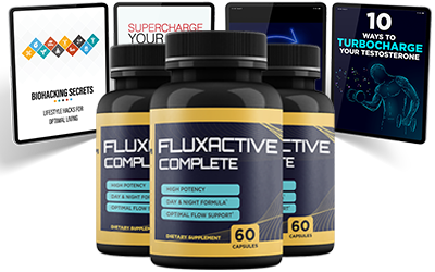 FluxActive Complete three-bottle dietary supplement pack